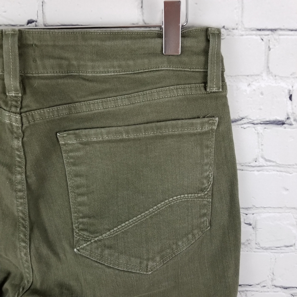 NYDJ | Clarissa olive green skinny ankle jeans